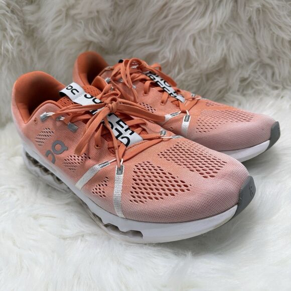 On Cloudsurfer Men Size 12.5 Running Shoes 3MD10421204 ‘Flame/white’ - Picture 1 of 10